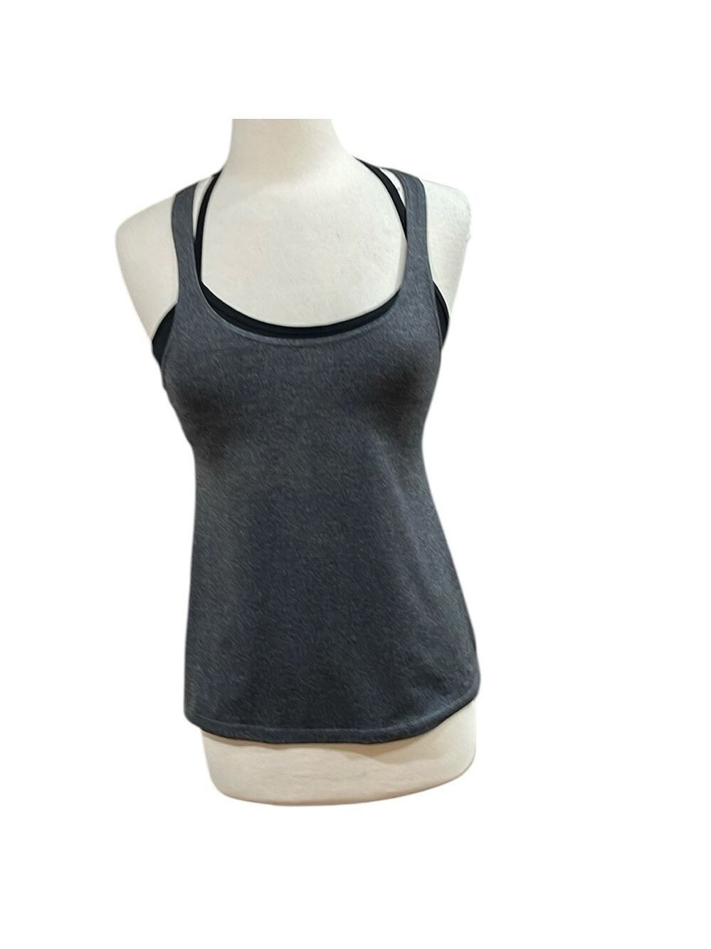 Marc New York Performance Tank With Sports Bra 2 Pc SZ L Grey Black
